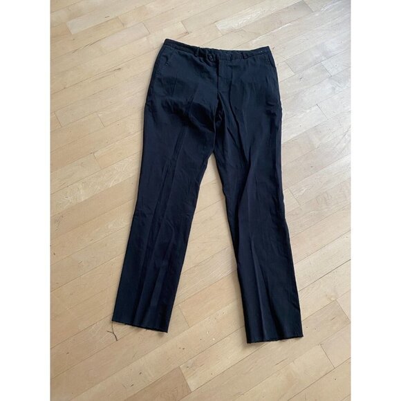 NORDSTROM Bnwot Tech-Smart Trim Fit Pants Trousers Black Chinos Flat Front. - Picture 2 of 9